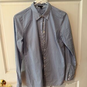 Ann Taylor Blue Striped Shirt